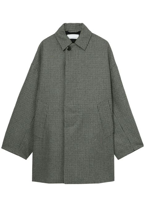 Beige check-print coat Random identities - men